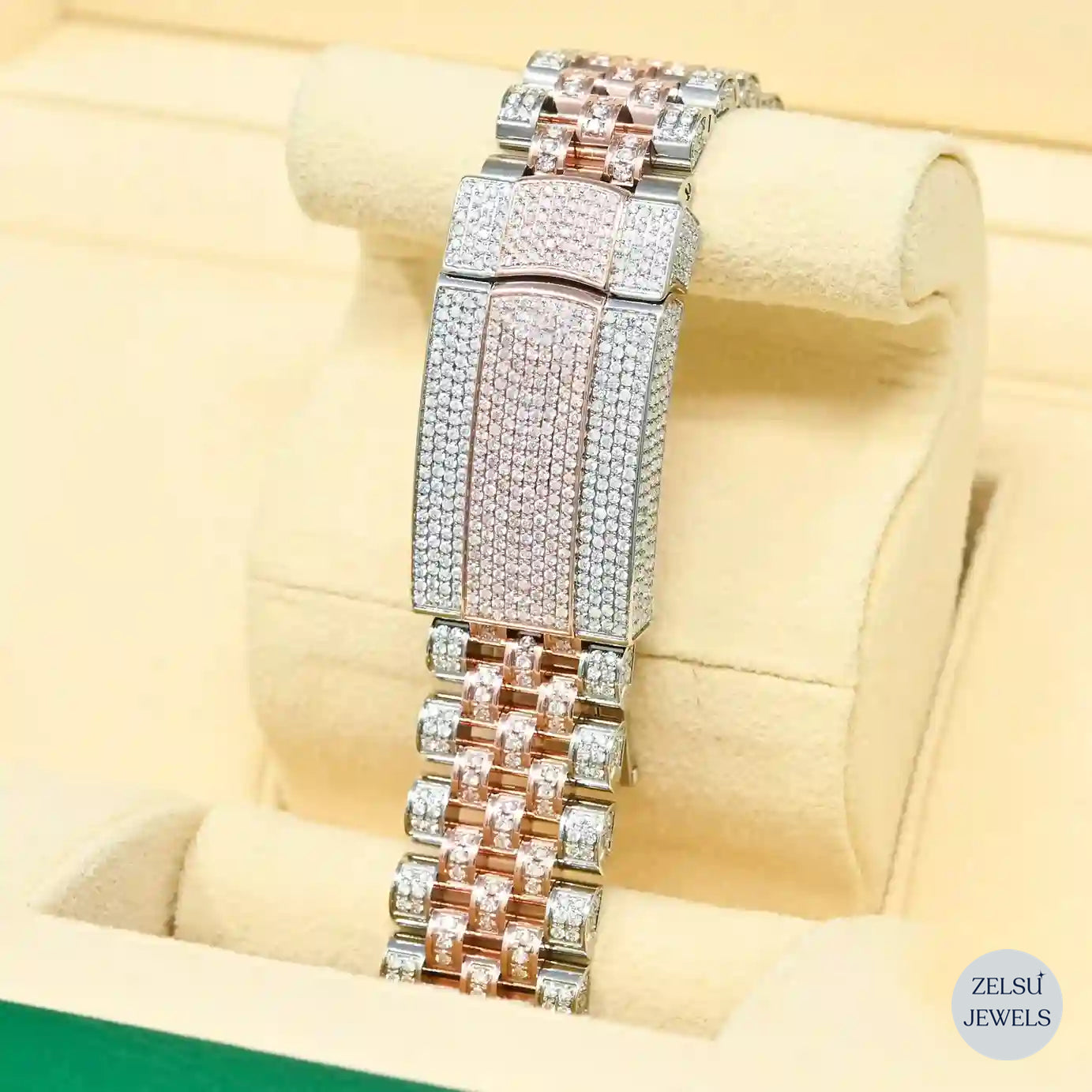Timeless two-tone Rolex watch, combining gold and silver with impeccable craftsmanship and a sleek design.