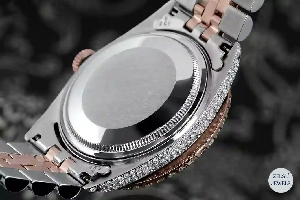 Rolex two-tone watch with precision Swiss automatic movement and a gold-silver combination for timeless elegance.