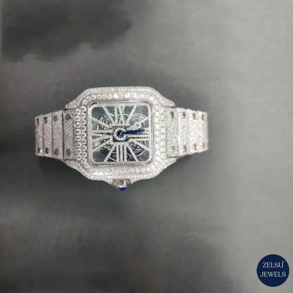 Automatic Cartier silver watch with impeccable design and flawless Swiss automatic movement.