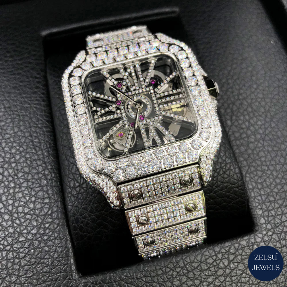 Timeless Cartier two-tone silver automatic watch with impeccable design and reliable precision.