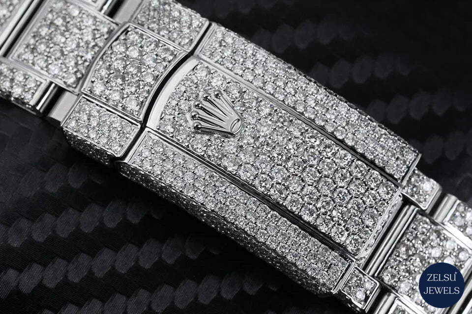 Exquisite Rolex wrist watch featuring a color diamond dial, combining luxury and vibrant design for a timeless accessory