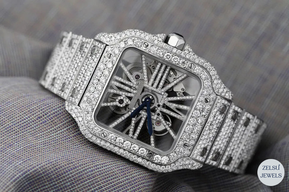 Luxury silver Cartier automatic watch, featuring timeless design and impeccable craftsmanship.