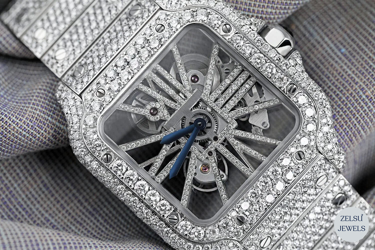 Silver Cartier automatic watch, combining premium design and automatic movement for ultimate luxury.