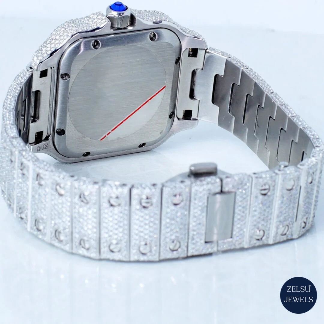 Sophisticated Cartier bust-down watch with VVS clarity diamonds, perfect for collectors who appreciate impeccable craftsmanship.
