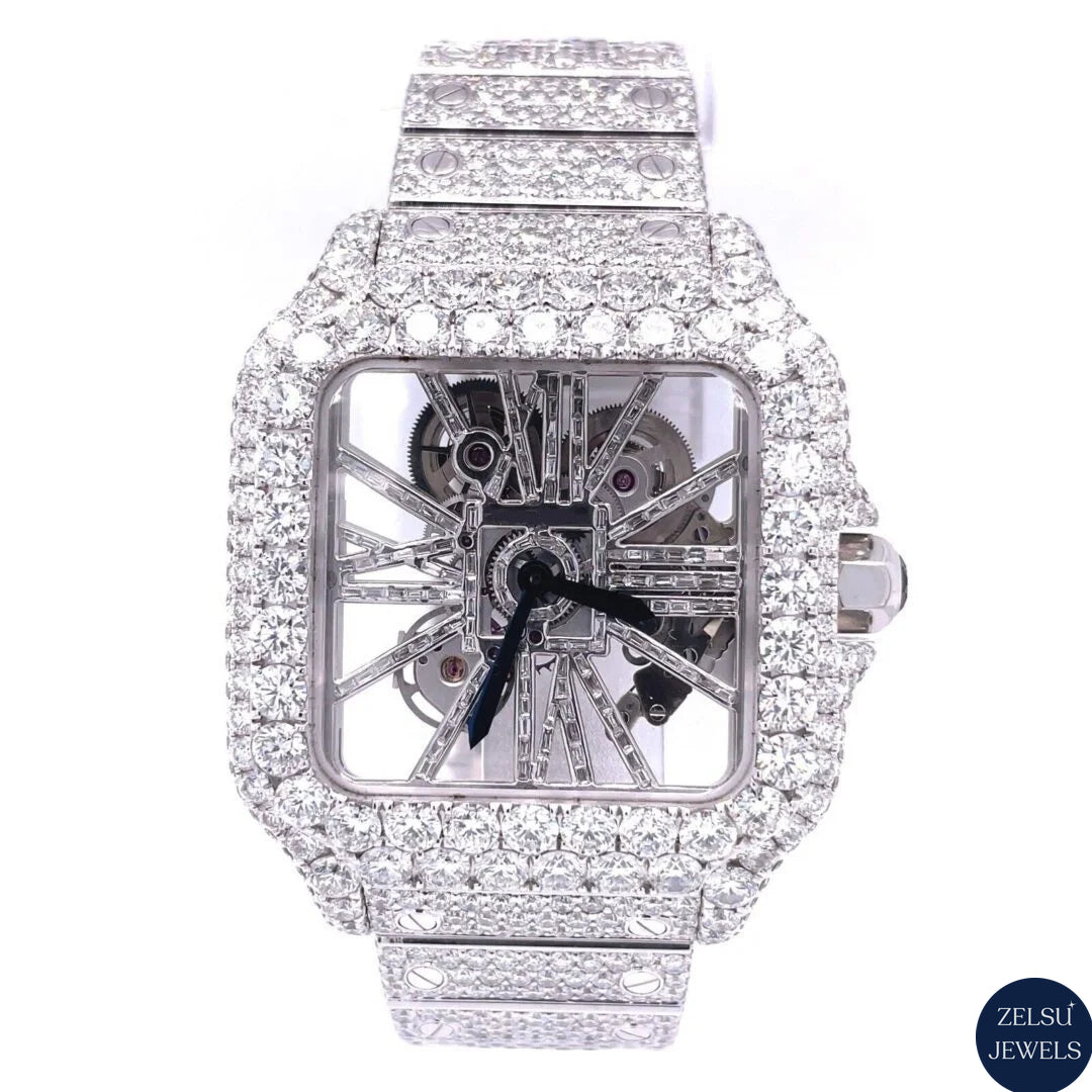 Exquisite automated silver Cartier watch, offering classic design with Swiss automatic movement and refined craftsmanship.