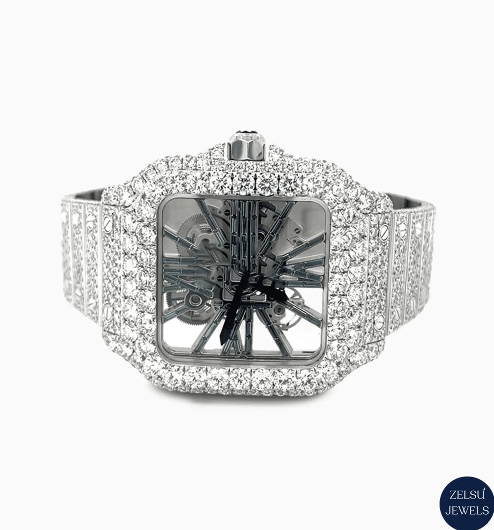 Luxury automated silver Cartier watch, combining the elegance of Cartier with the precision of automatic movement.