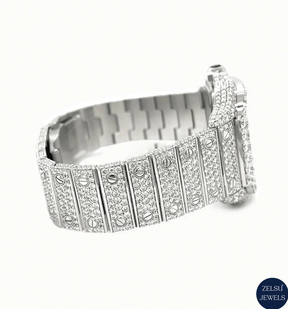 Sophisticated automated silver Cartier watch, perfect for those who appreciate both luxury and precision in a timepiece.
