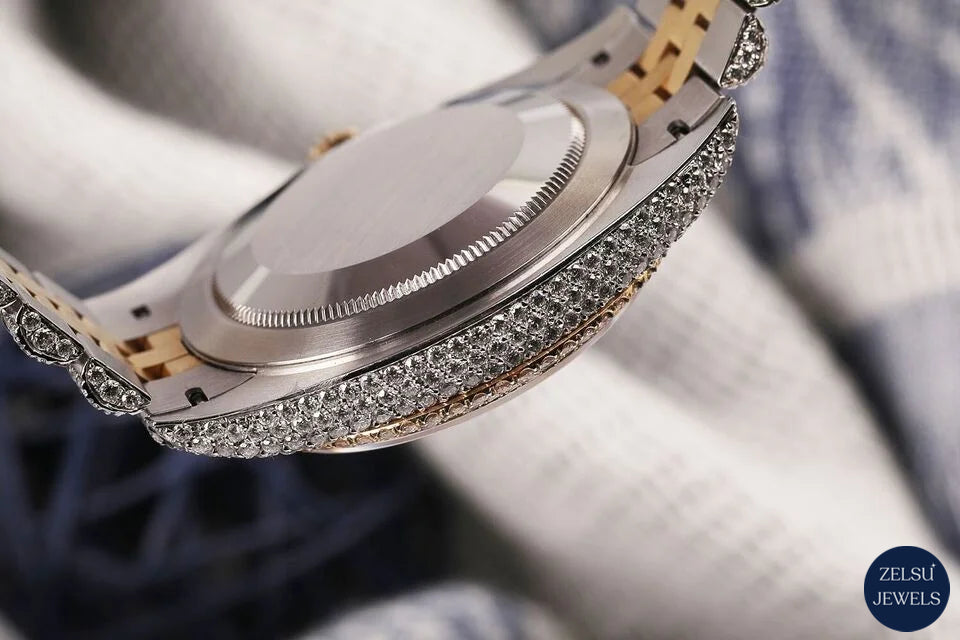 Luxury two-tone gold watch with VVS diamonds, offering a perfect combination of elegance and sophistication.