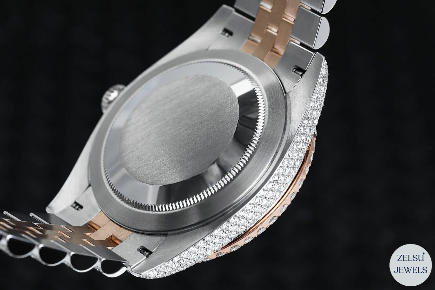 Radiant two-tone Rolex diamond watch, offering a luxury timepiece with both style and precision.