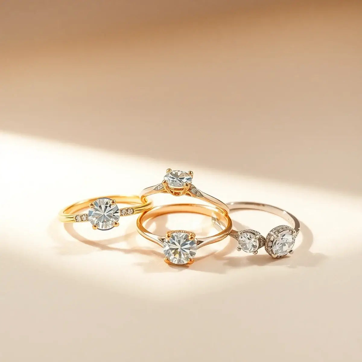 Moissanite Diamond Engagement Ring