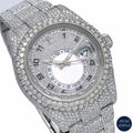 Timeless silver diamond watch, perfect for those who appreciate luxury and precision with sparkling diamond details.