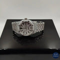 Exquisite silver diamond watch with shimmering diamonds and premium finish.