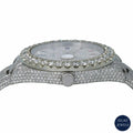 Rolex wristwatch with a radiant color diamond dial, combining Swiss craftsmanship with colorful brilliance.
