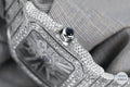 Cartier silver automatic watch, offering a sleek and elegant look with precise Swiss movement.