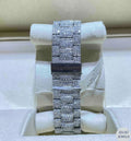 Luxury fully diamond watch, offering sparkling diamonds on every surface for a bold and elegant timepiece.