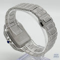 Cartier watch with a captivating blue diamond crown, perfect for fashion-forward individuals seeking luxury.