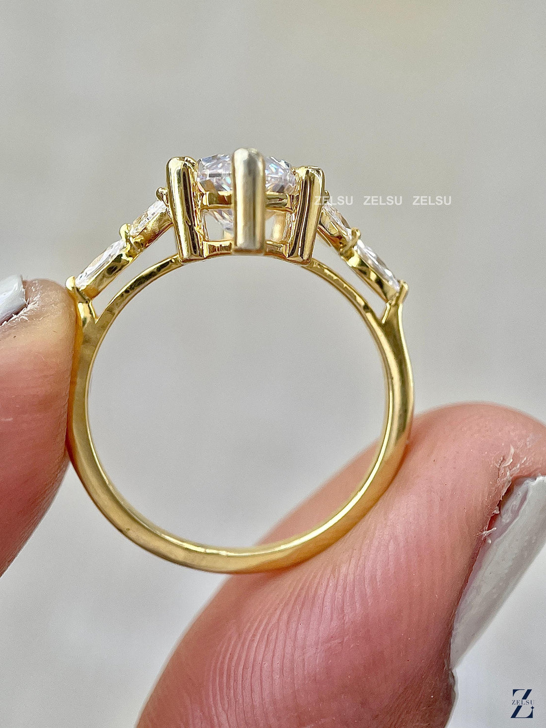Vintage Marquise Moissanite Engagement Ring | Wedding & Anniversary